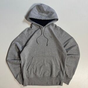 Grey Champion Embroidered Logo Hoodie - Small
